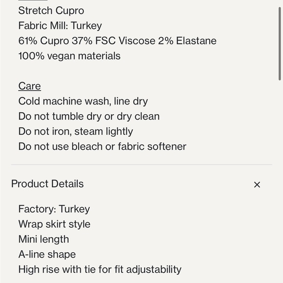 NWT ADAY Courtside wrap skirt black szL - Picture 10 of 10